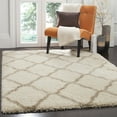 thumbnail image 2 of SAFAVIEH Hudson Aline Plush Geometric Shag Area Rug, Ivory/Beige, 3' x 3' Square, 2 of 6