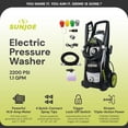 thumbnail image 2 of Nettoyeur haute pression électrique Sun Joe de 2200 PSI homologué PWMA, 2 of 12