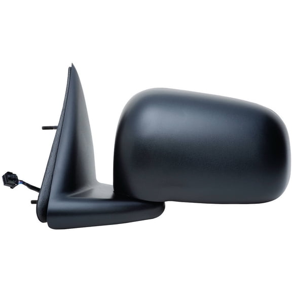 60142C - Fit System Driver Side Mirror for 05-11 Dodge Dakota Pick-Up, Mitsubishi Raider (06-09), textured black, foldaway, 6x9", Heated Power