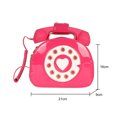 thumbnail image 1 of Bolsa cruzado con forma de teléfono para mujer, de piel sintética para niña dulce (rosa roja) Likrtyny Para Estrenar, 1 of 9