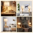 thumbnail image 5 of 25.6" Gold Table Lamps Set of 2, Tall Bedside Lamps with Nightlight, Modern Nightstand Lamp with USB Ports, Desk Lamp for Bedroom, Living Room, Office, LED Bulbs Included, 5 of 6
