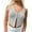 White, variant on ZyeKqe Crochet Vest Top for Women Vintage Solid Color V Neck Tank Top Sleeveless Button down Crop Tops Streetwear