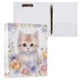 thumbnail image 3 of ALAZA Cute Kitten Cat Flowers 3 Ring Binder 1.5 Inch Three Ring Office Binders w/ clipboard & 3 pockets, Hold 200 Sheets, 1 pc, 3 of 7