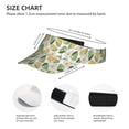 thumbnail image 3 of Pofeuu Fruit Pears Print Sunscreen Visor Cap Adjustable Sport Empty Top Baseball Sun Cap for Men Women Sports Outdoor Headwear, 3 of 7