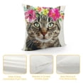 thumbnail image 4 of Orinice Cute Cat Graphic Decorative Throw Pillow Cover for Home Couch Living Room Bed Sofa - High-Quality Autumn Theme Printed on Both Sides - 1PC 18x18in, 4 of 5