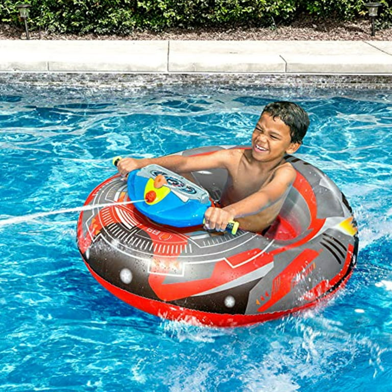 Banzai Aqua Blast Motorized Bumper Boat Inflatable Pool Float Water Toy