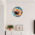 thumbnail image 4 of Round Analog Wall Clocks with Non-Ticking Sweep Movement,Battery Operated Clcoks Decorative for Home,Office-American Football Ball On Fire With Lightning(10inch), 4 of 4