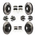 thumbnail image 1 of Transit Auto Front Rear Hub Bearings Assembly Coated Disc Brake Rotors and Semi-Metallic Pads Kit (10Pc) for Car 2011-2014 Honda Odyssey - Left Right Side (Driver Passenger) KBB-113579, 1 of 11