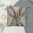 thumbnail image 2 of Qinduosi  Throw Pillow Case Cover Grey Rabbit Isolated on A White Background Bunny Tail Back - Soft Linen Pillow Case for Decorative Bedroom/Livingroom/Sofa/Farm House - Cushion Covers Inch, 2 of 5
