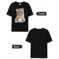 thumbnail image 6 of T Shirts for Women Short Sleeve Cotton Crewneck T-Shirt, Cute Tiger with Yarn Ball Tee Tops Casual Basic T-Shirts, XS-5XL Black XS, 6 of 7
