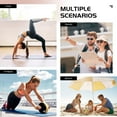 thumbnail image 4 of Bolsa con porta esterilla de yoga, bolsa de mano para pilates y bloque de yoga para mujer, bolsa de hombro de lona con bolsillo para gimnasio, oficina, viajes, 4 of 5