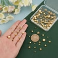 thumbnail image 6 of 120pcs 18K Gold Plated Beads 12 Styles Metal Spacer Beads Round Spacer Beads Faceted Round Beads Hollow Round Spacer Beads DIY, 6 of 6