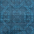 thumbnail image 1 of Ahgly Company Machine Washable Indoor Square Abstract Bright Navy Blue Area Rugs, 8' Square, 1 of 1