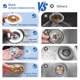 thumbnail image 4 of Colador y tapón de desagüe para fregadero de cocina WERMARS 3 en 1 de acero inoxidable, 4 of 7