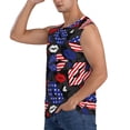 thumbnail image 3 of Bingfone American With Lips Pattern Men's Tank Tops Workout Sleeveless Tee Shirts Running Beach Tanks for Men-X-Large, 3 of 7