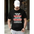 thumbnail image 1 of Camiseta de algodón para hombre con frase inspiradora, cuello redondo, manga corta, estilo deportivo informal, lavable, cómoda para todo el año, tejido de punto 100 % algodón, corte holgado - Tallas S, 1 of 8