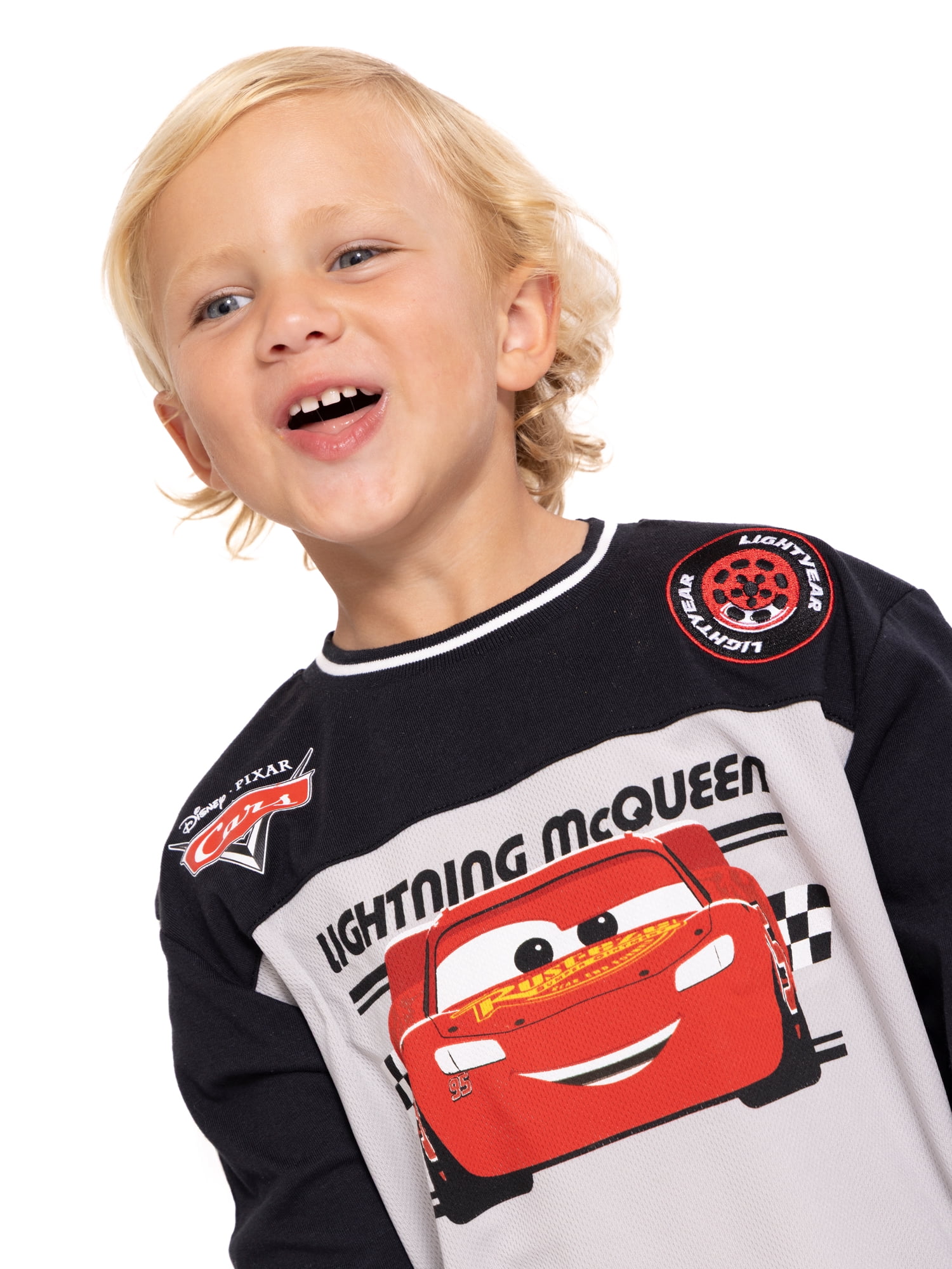 Disney Pixar Cars Toddler Boys Graphic Crewneck Pullover with Long Sleeves, Sizes 12M-5T