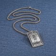 thumbnail image 2 of TEAMER Skeleton Tarot Card Necklace Stainless Steel Amulet Marigold Tarot Card Major Arcana Necklaces for Women Men, 2 of 4