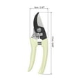 thumbnail image 2 of Uxcell Pruning Shear, Stainless Steel Garden Plant Curved Pruning Shear Multi-Function Flower Cutting Scissors, White, 2 of 5