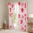 thumbnail image 3 of Manfei Sweet Strawberry Black Out Curtains,Cartoon Daisy Loves Curtains Pack of 2 (42x63 Each),Pink Bowknot Ribbon Bedroom Curtains For Kids,Microfiber Bedroom Decor, 3 of 6