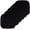 Black, variant on Chair Cushion Memory Foam Pads Honeycomb Pattern Slip Non Skid Rubber Back Rounded Square 16" x 16" Seat Cover, 4 Pack, Charlotte Navy