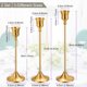 thumbnail image 2 of Soporte de candelabro dorado Uxcell, soporte largo para velas, se adapta a velas taper de 3/4" para mesas de fiesta, juego de 6, 2 of 7