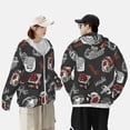 thumbnail image 3 of Rocae Japanese Sushi Hashi Print Breathable Sun Protection Hoodie Quick-Dry Lightweight Long Sleeve Hoodie Unisex Running Sports Shirt X-Large, 3 of 9