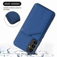 thumbnail image 3 of Allytech Wallet Case for Samsung Galaxy A14 5G, [3 Card Slots] Slim Fit Premium PU Leather Kickstand Function Cover with Magnetic Buckle, Shockproof Anti-Drop Luxury Shell - Blue, 3 of 6