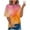 Yellow, variant on Women's Tie Dye Print Shirt, Women Gradient Graphic Short Sleeve T-Shirt, Summer Casual Loose Crew Neck Colorful Tee Tops, Plus Size Basic Tee Tops Blouse (S-5XL)