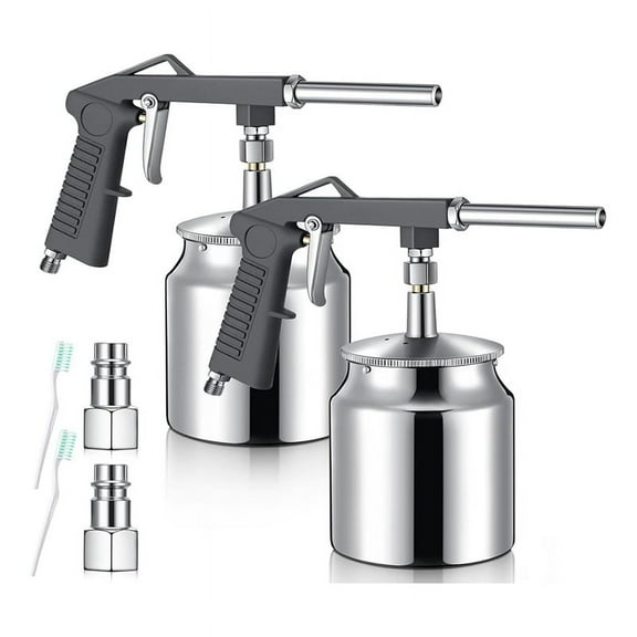 2 Pack Air Primer SprayGun with 750ml Suction Cup and Cleaning Brush, Automotive Application Sprayer Anti-Rust