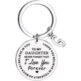 thumbnail image 1 of TIMIFIS Key Chain To My Daughter Message Keychain Stainless Steel Initial Last Name 26 Letter Family Inspirational Keychain Gift Valentine'S Day Gift, 1 of 1