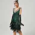 thumbnail image 6 of IBTOM CASTLE Women’s 1920s Vintage Flapper Dress Gatsby Sequins Fringe Tassels Dresses Wedding Party Cocktail Evening Gown XXL Green - Sequin, 6 of 8