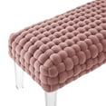thumbnail image 3 of Modway Prologue Woven Performance Velvet Ottoman in Dusty Rose, 3 of 7