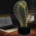 thumbnail image 3 of 3D Illusion Lamp LED Cobra Night Light Snake Animal Toys 7 Color Changing Touch Sensor Desk Table Lamp, 3 of 5