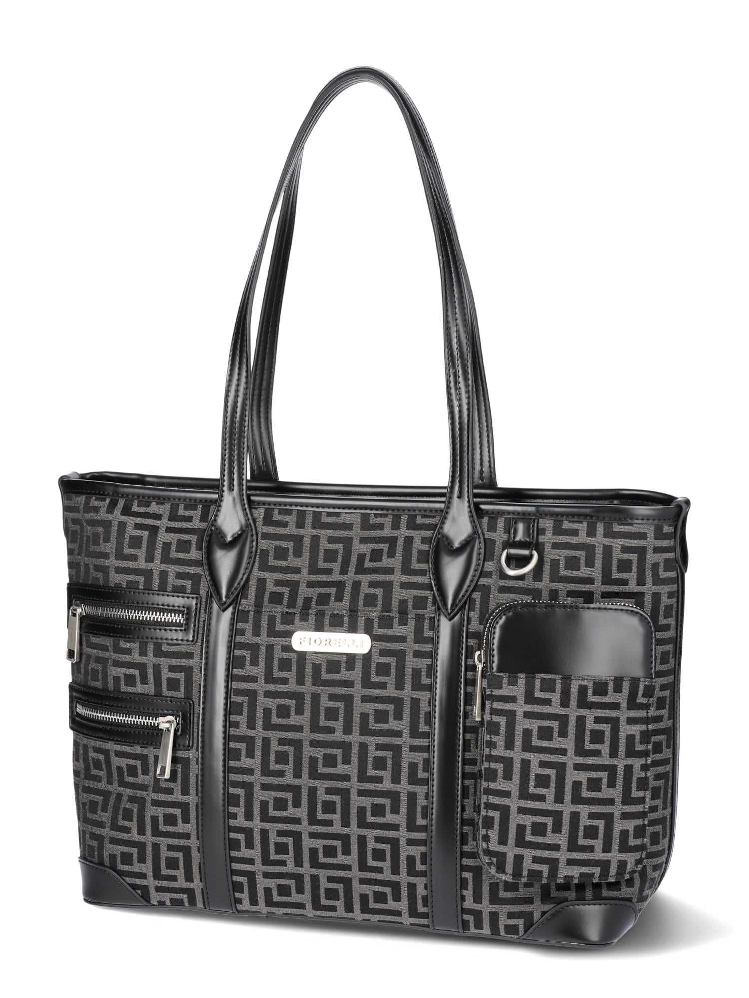 Fiorelli Women's Brooke Tote Bag, Black Geo Jacquard