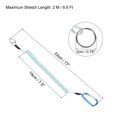 thumbnail image 2 of Uxcell 6.6ft Fishing Lanyard Coiled Ropes Retractable with Metal Clip Keychain Light Blue 2 Pack, 2 of 6