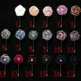 thumbnail image 2 of Multi-color High Quality Handmade Mens Accessories Cloth Suit Accessories Flower Brooch Boutonniere Lapel Pin Brooches 17, 2 of 8