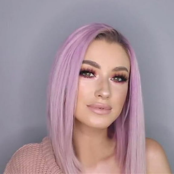 DOPI Fashion Synthetic Short BOB Women's Wigs Light Purple Natural Hair Wigs Female