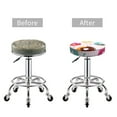 thumbnail image 3 of Uemuo Donut Pattern Round Bar Stool Seat Covers Washable Stool Cushion Slipcover Elastic Bar Chair Covers-, 3 of 7