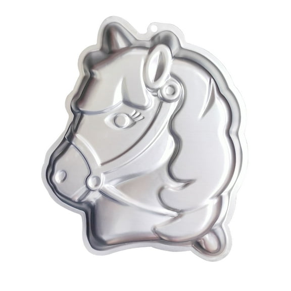 Kefixc Horse/Unicorns shape Cake Pans, cake tin, aluminum cake pans for birthday,、party and other occasions cake, dessert making, Silver.