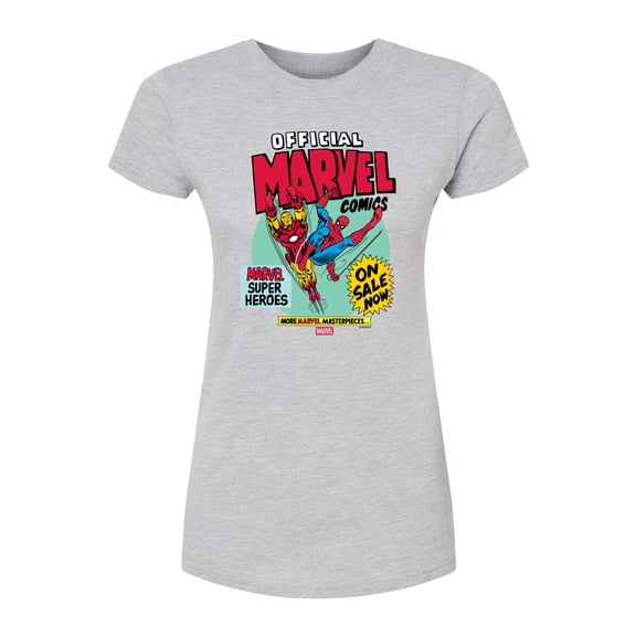 Marvel - Heroes Spider-Man Iron Man - Juniors Fitted Short Sleeve Graphic T-Shirt