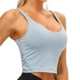 thumbnail image 5 of KAWELL 2PACK Women's Longline Sports Bra Wirefree Padded Medium Support Yoga Bras Gym Running Workout Tank Tops, 5 of 6
