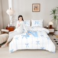 thumbnail image 4 of Castle Fairy Initial N 2-Piece Twin Comforter Set - Blue Geometric Princess Bedding Decor, 4 of 8