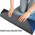 thumbnail image 3 of Blue Marble Flow Pattern Hot Yoga Mat Towel Non Slip for Hot Yoga - Quick-Drying Yoga Mat Cover with 4 Corner Pockets with Travel Bag - Hot Yoga Towel Non Slip 74"x26", 3 of 6