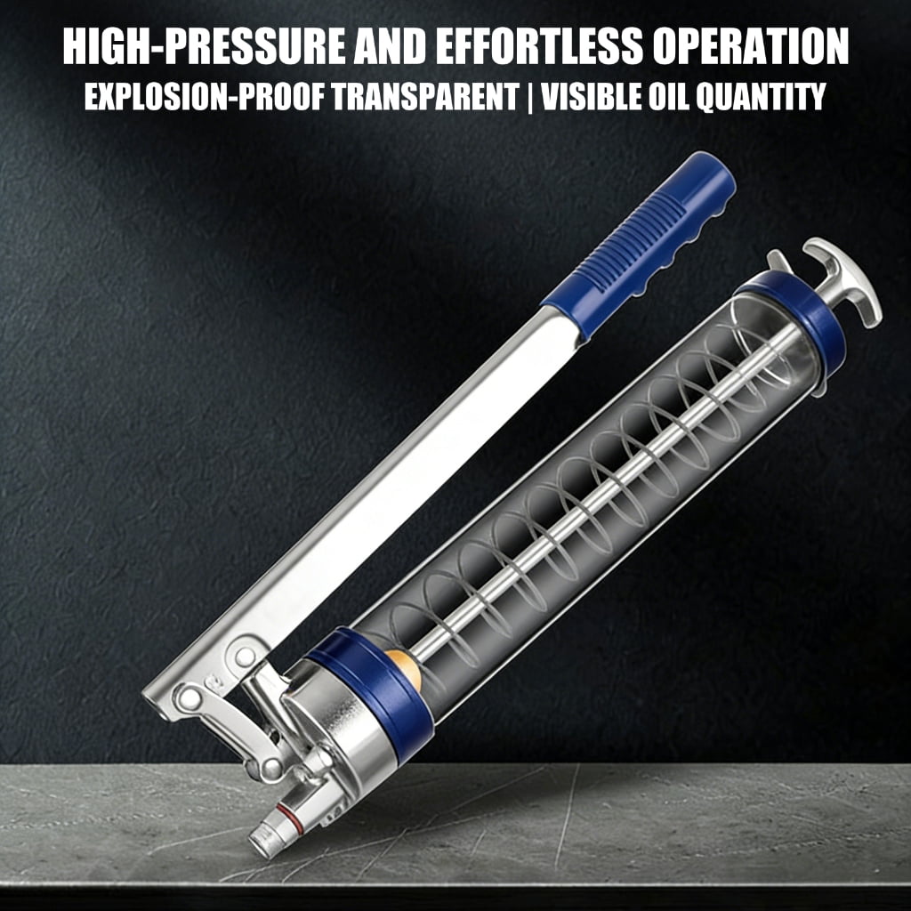 High Pressure Manual Grease Injector With Clear Tube For Construction Equipment