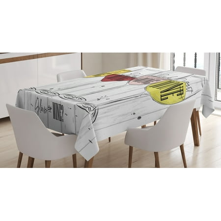 wine tablecloth four main
