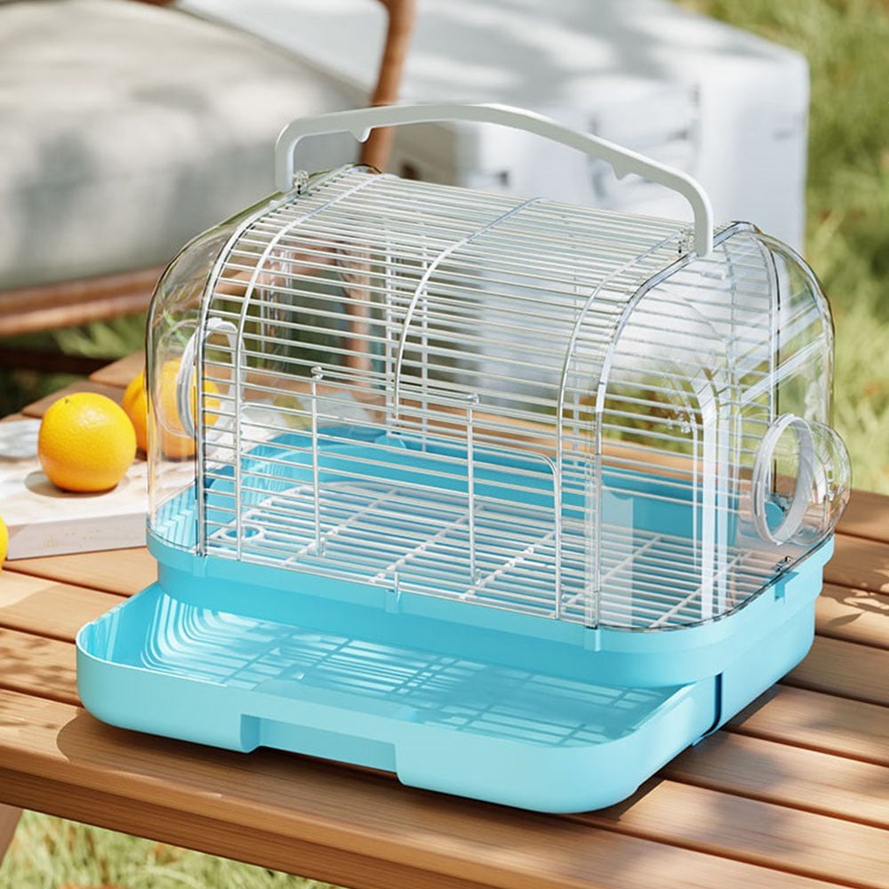 Portable Parrot Carrier Cage Outdoor Handheld Bird Bag  Deep drawer Chassis Detachable Cockatiels