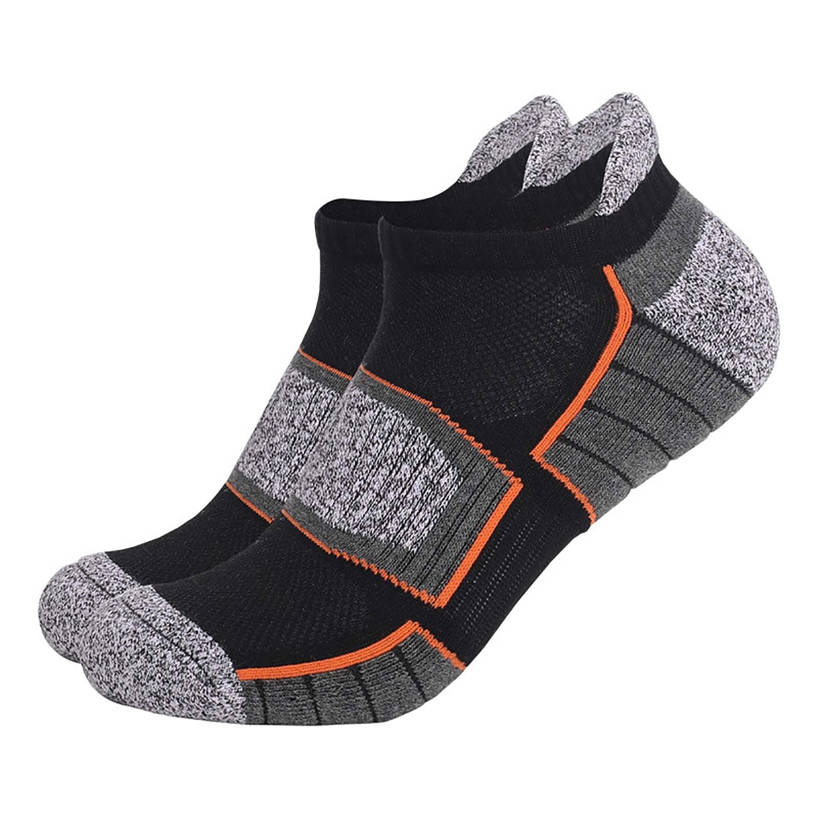 Dolkfu Cotton Socks Mens 6 Pairs Black Athletic Ankle Socks with Cushion Wicking Sport Socks Men S