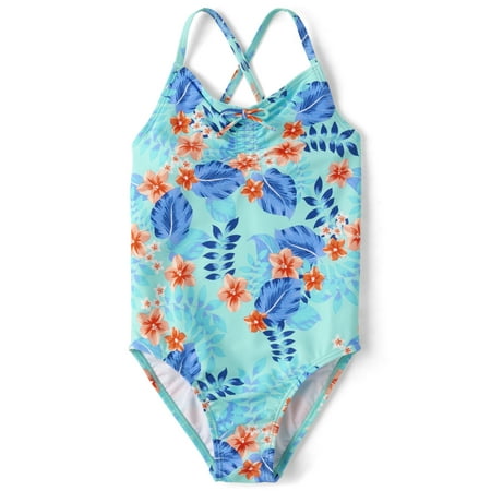 The Children's Place Cross-Back One-Piece Swimsuit (Girl’s, Sizes XS-XXL)