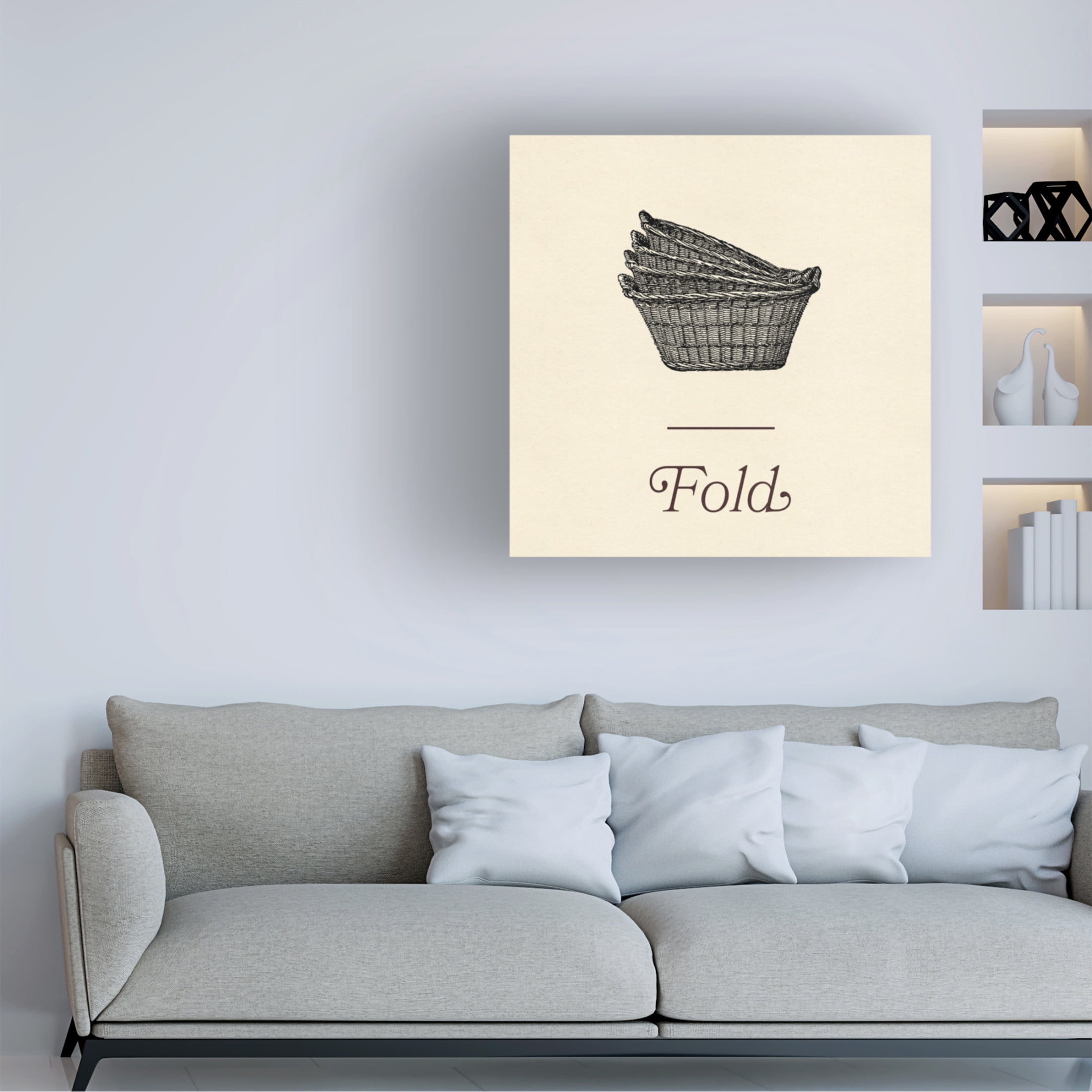 Canvas Wall Art - Jacob Green 'Laundry Sign IV' Wall Art for Living Room, Bedroom, or Office Décor by Trademark Fine Art - 24 x 24 Inches